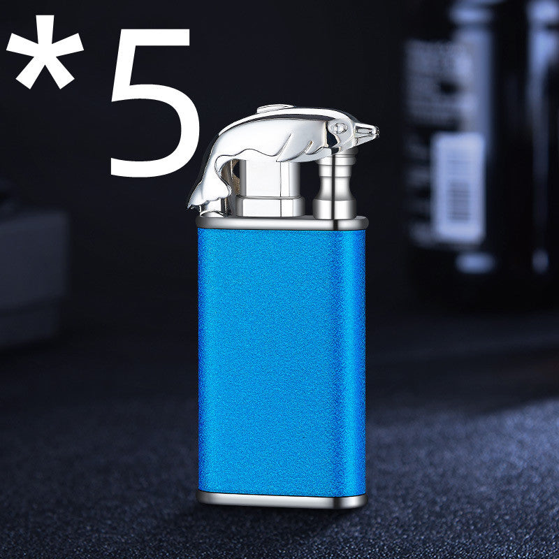 Blue Flame Double Fire Metal Lighter