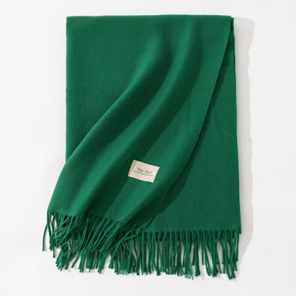 Pure Color Artificial Cashmere Scarf Women&