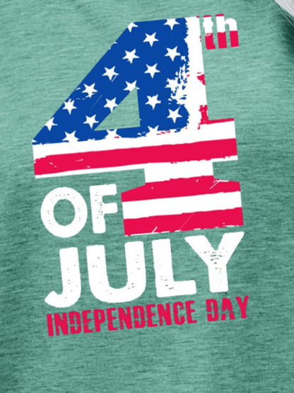 USA Flag Graphic Tee for Women