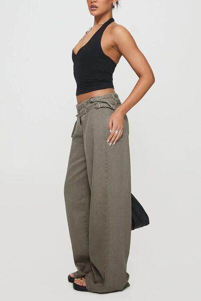 Stylish Wide Leg Jeans with Pockets for Everyday Wear