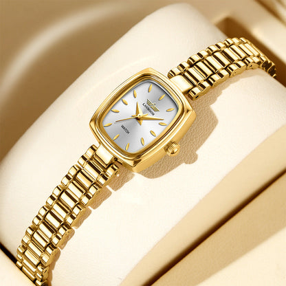 Niche Vintage Petite Gold Watch For Women