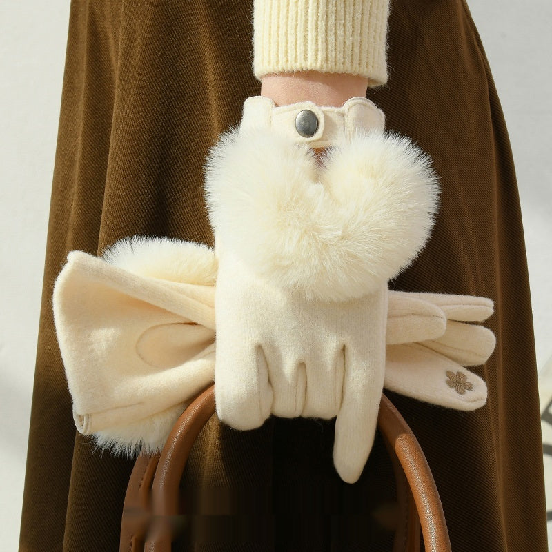 Winter New Cashmere Gloves For Women