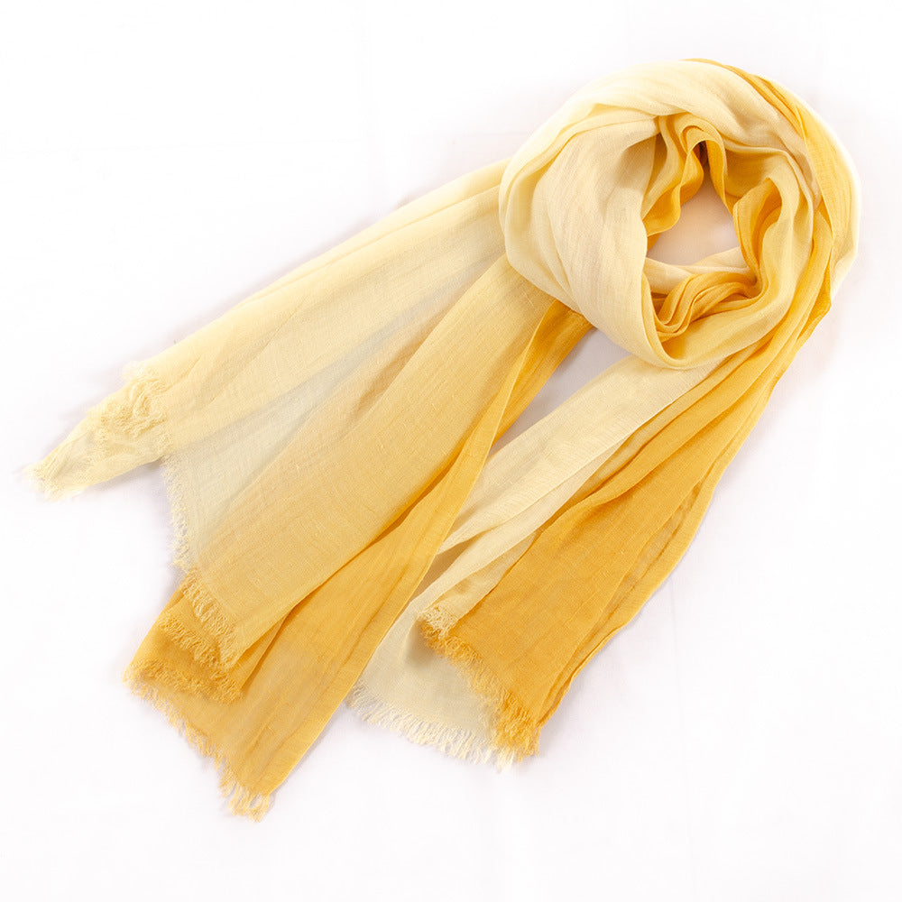 Large Soft Scarf Warm Cotton Tassel