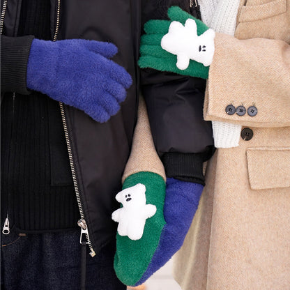 Fleece-lined, Windproof, Cute Cartoon Couple&
