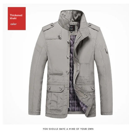 Autumn And Winter New Mid-length Jacket Men&