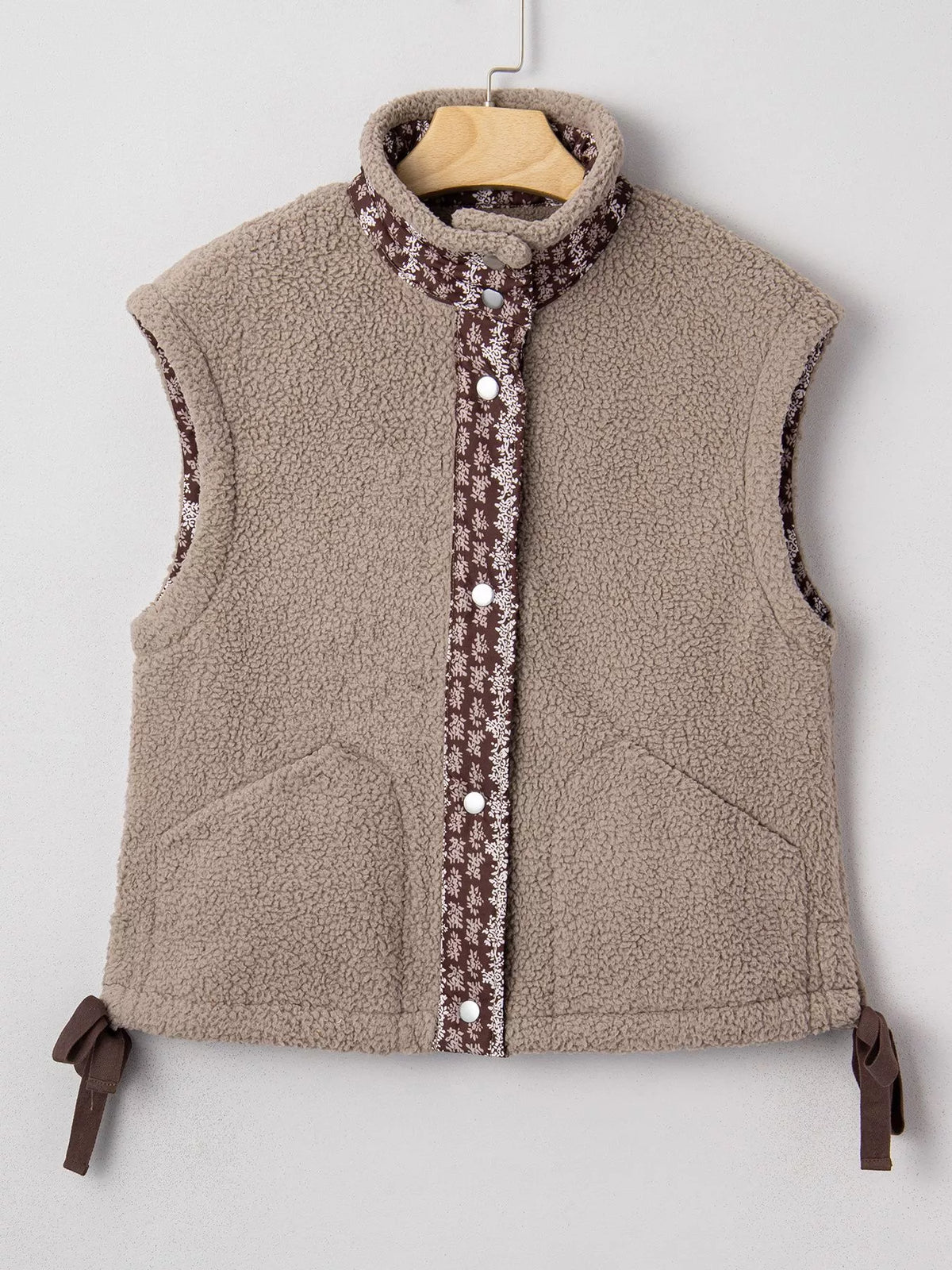 Side Bows Sherpa Fleece Vest