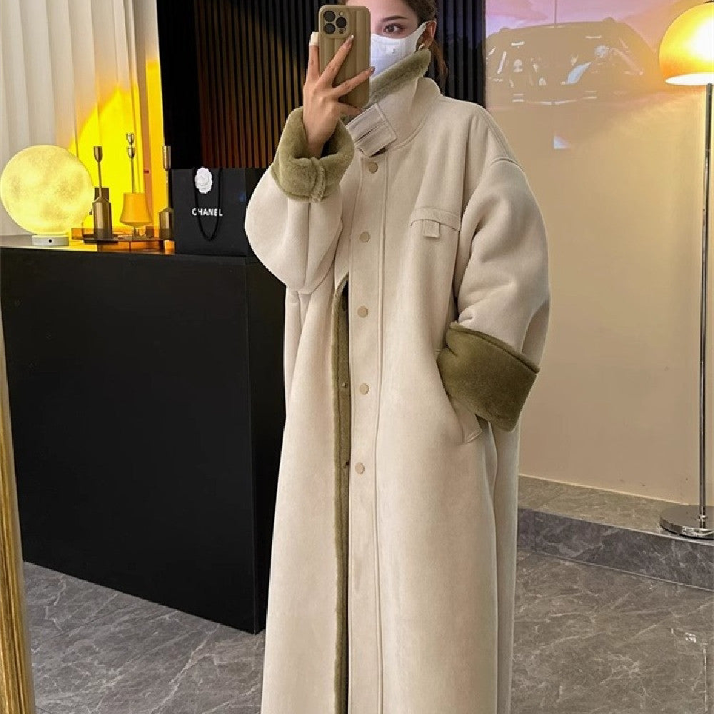 Thickened Imitation Fur Coat Overcoat Women&