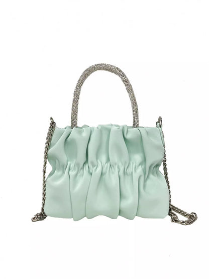 Ruched Chain Crossbody Bag