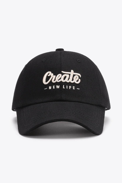 CREATE NEW LIFE Adjustable Cotton Baseball Cap for All Sizes