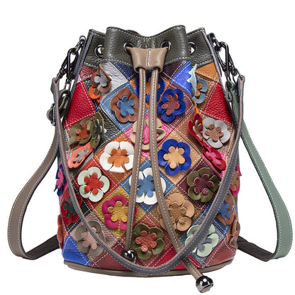 New Stylish Womens Genuine Leather Bucket Bag