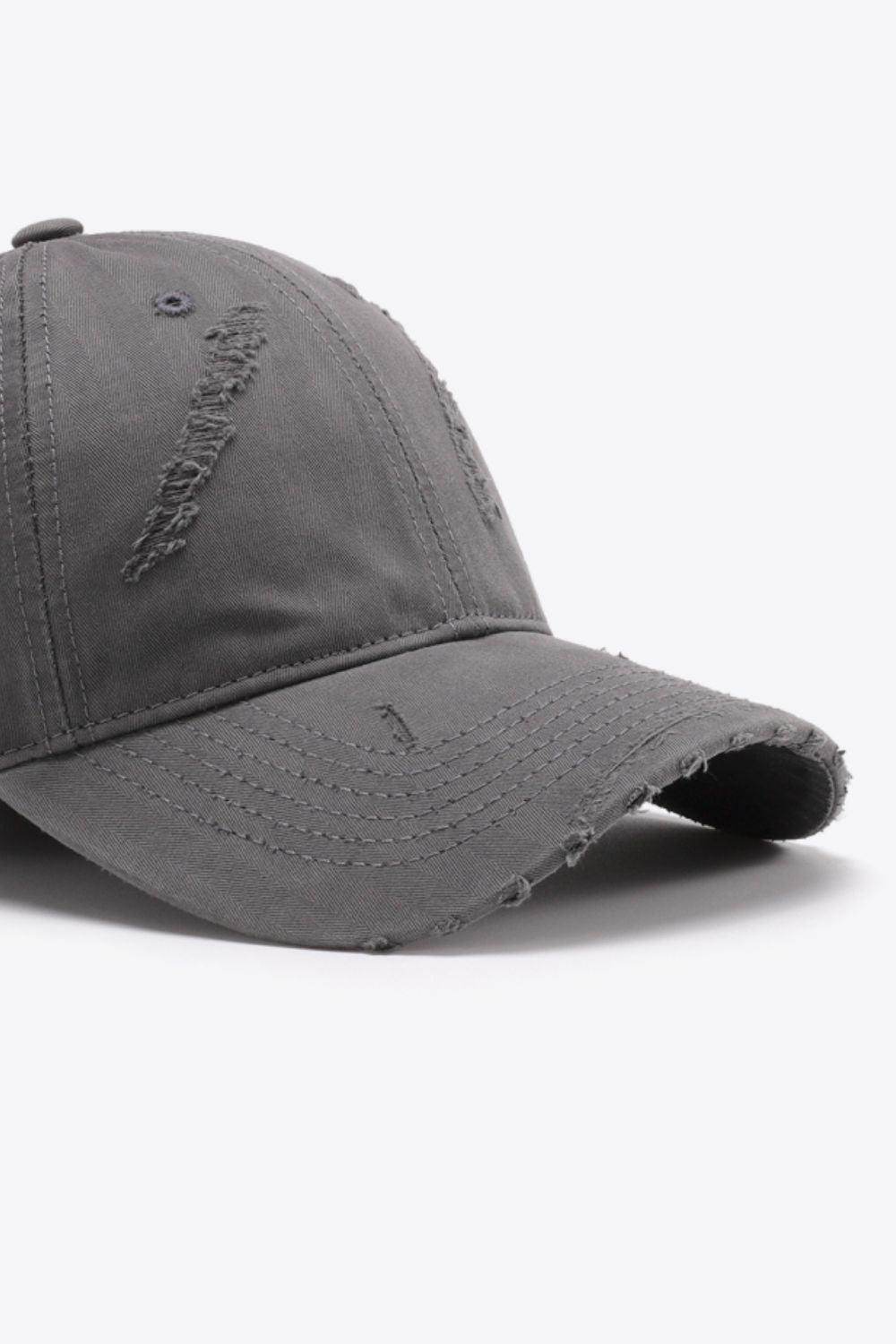 Distressed Adjustable Baseball Cap for Casual Style