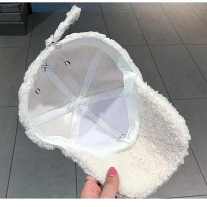 Cute Fluffy Bear Ears Winter Hat