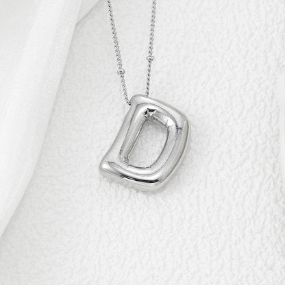 Copper Bubble Letter Pendant Necklace for Stylish Charm