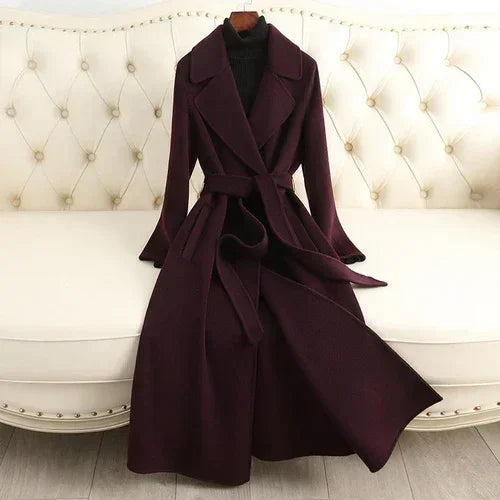 Autumn &amp; Winter Temperament Korean Wool Coat for Women – Elegant &amp;