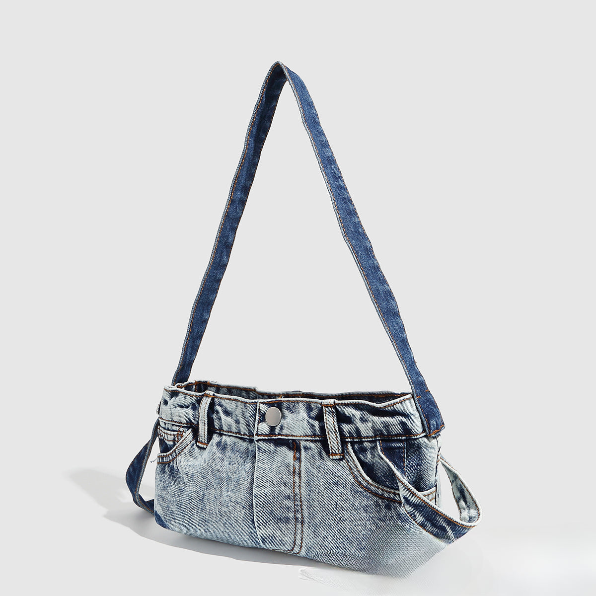 Small shoulder purse denim women&