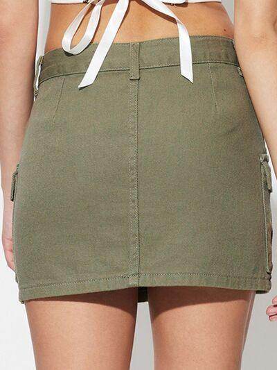 Pocketed Mini Denim Skirt for Casual Everyday Wear