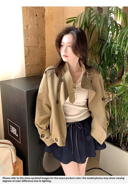 Fashionable Versatile Plus-size Relaxed-fit Cropped Jacket