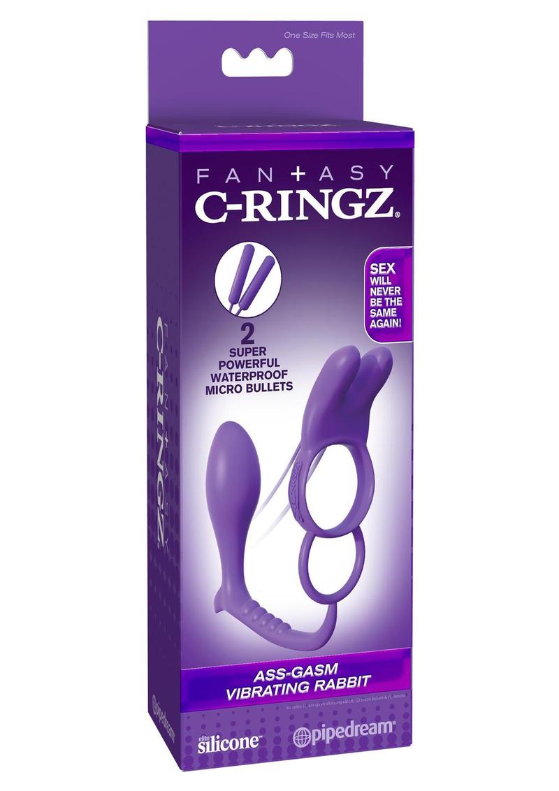 Fantasy C Ringz Ass Gasm Silicone Vibrating Rabbit