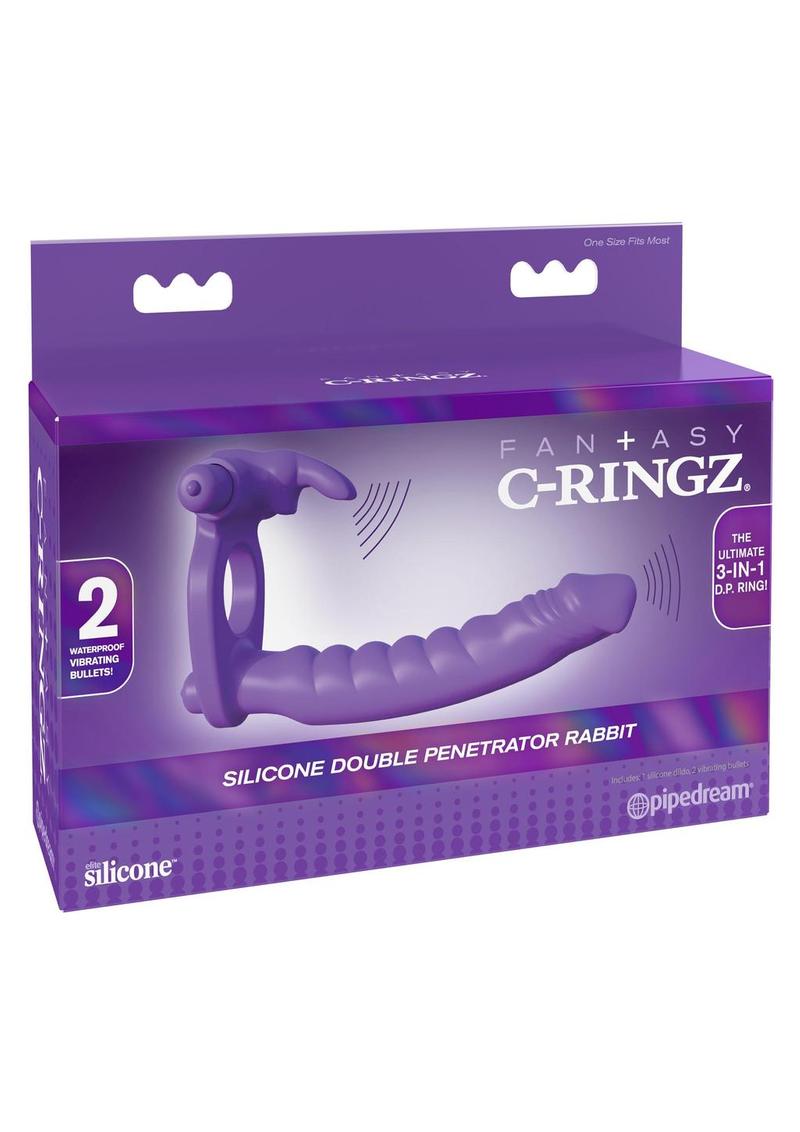 Fantasy C Ringz Silicone Double Penetrator Rabbit
