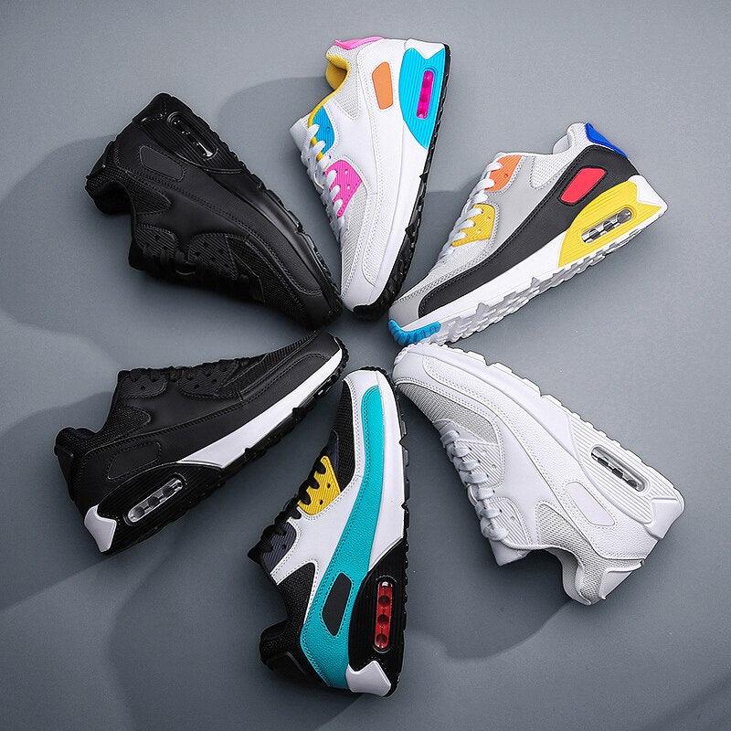 Fashion Couple Sports Running Shoes Jogging Shoes Outdoor Sports Sneakers Lace Up Unisex Walk Women&