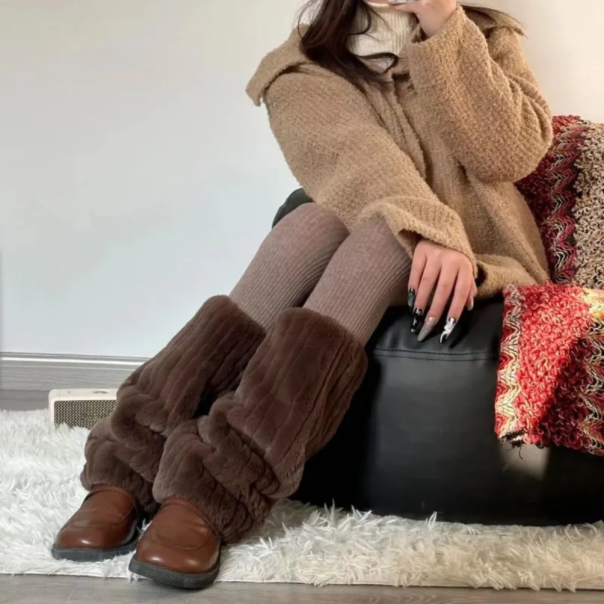Faux Fur Leg Warmers – Harajuku Plush Lolita Boot Covers