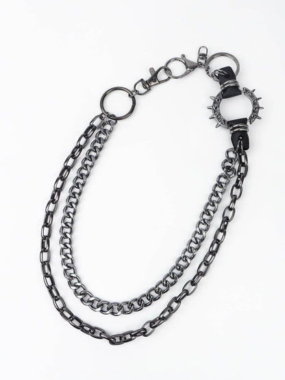 Punk Aluminium Chain Belt For Unique Fashion Statement