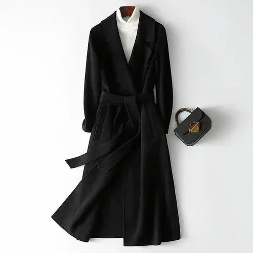 Autumn &amp; Winter Temperament Korean Wool Coat for Women – Elegant &amp;