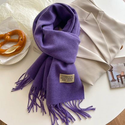 Double-sided Artificial Cashmere Scarf Women&