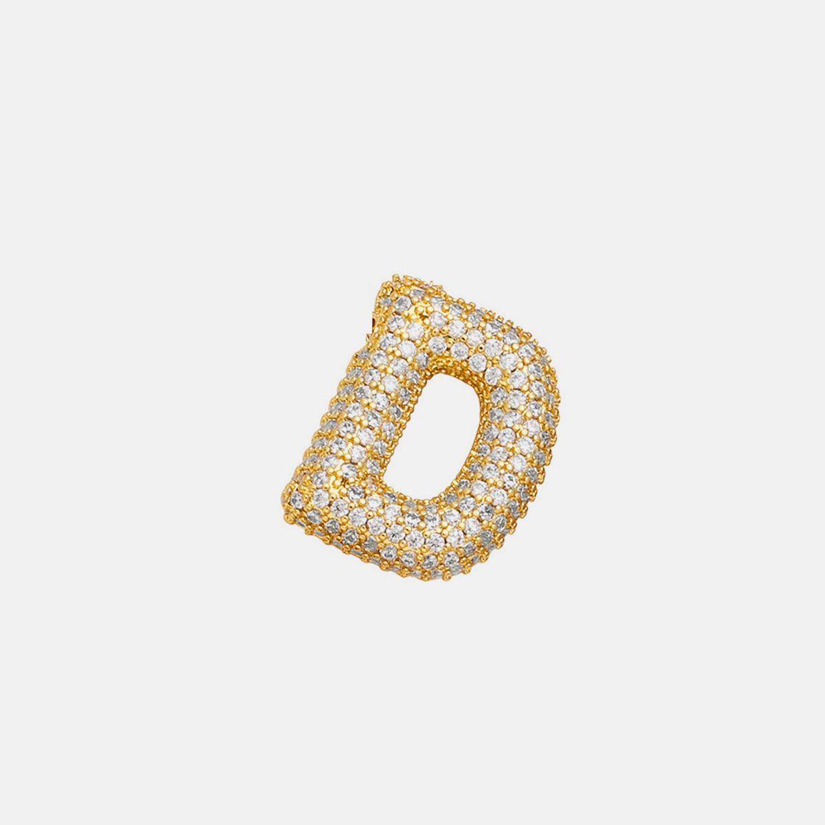 Inlaid Zircon Bubble Initial Necklace for Elegant Style