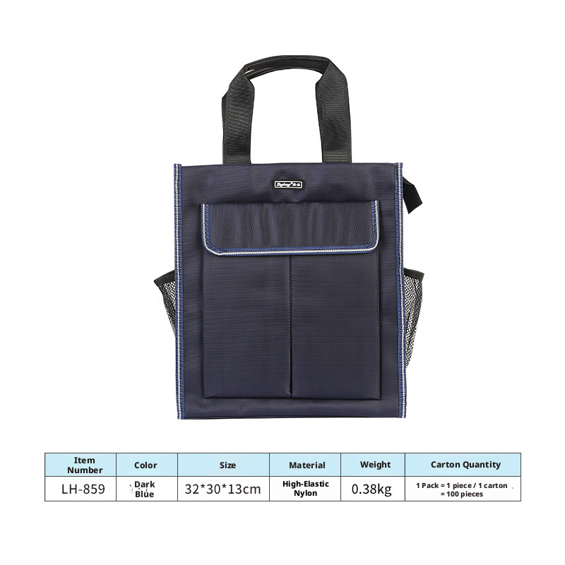 Multi-function briefcase-blue-nylon high-elastic-1 piece