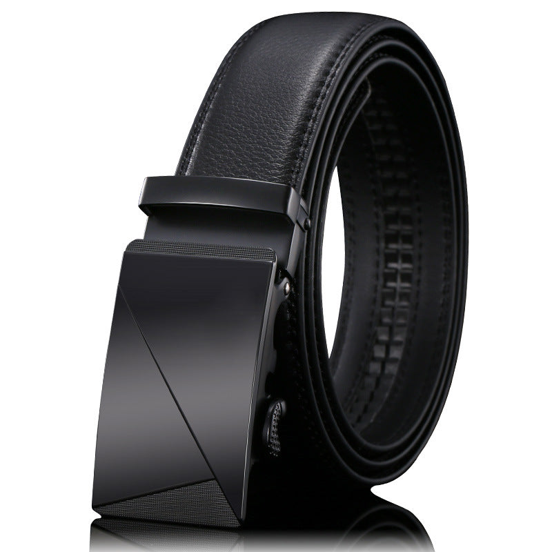 Mens Genuine Leather Belt With Automatic Buckle