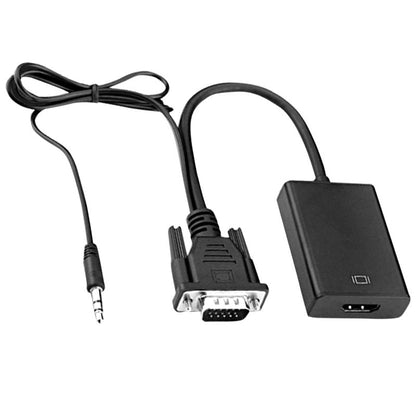 VGA To HDMI Adapter Cable With Audio Power Supply 1080p Plug And Play
