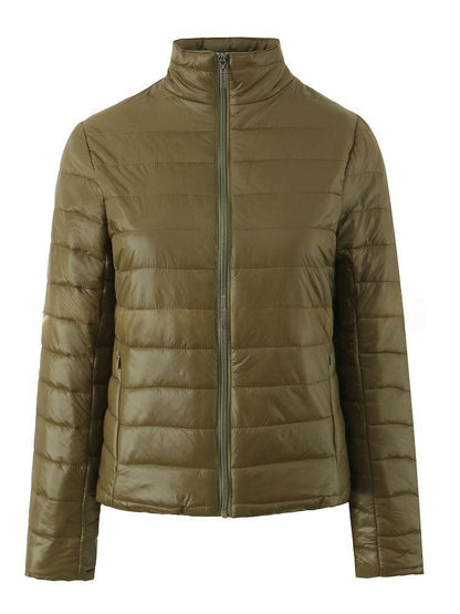 Womens Mid-Length Warm Hooded Cotton Coat In Lambswool