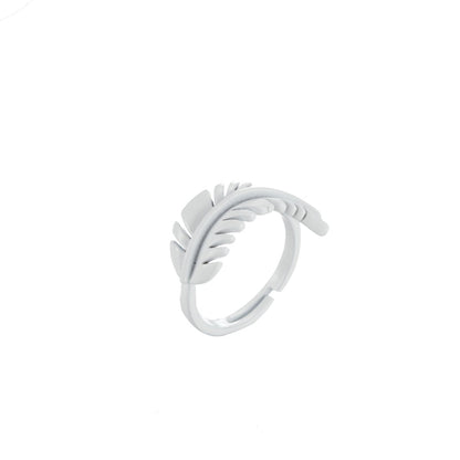 Feather Ring Enamel Bohemian Jewelry Adjustable Ring Y2K Colorful Ring
