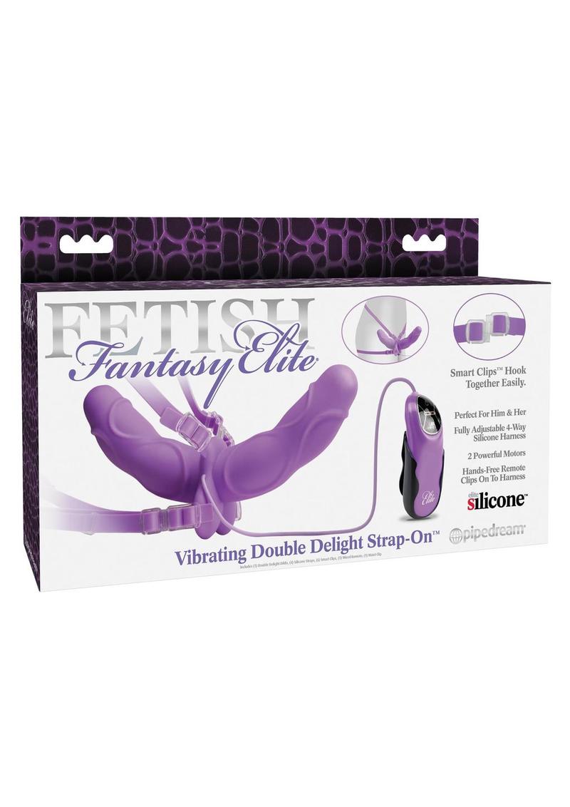 Fetish Fantasy Elite Vibrating Double Delight Strap-On
