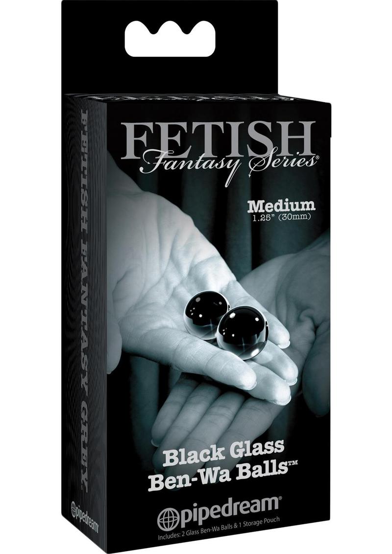 Fetish Fantasy Series Black Glass Ben Wa Balls