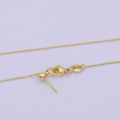 Fine Cable Chain 24K Gold Filled Adjustable Necklace | WA-793 Clearance Pricing