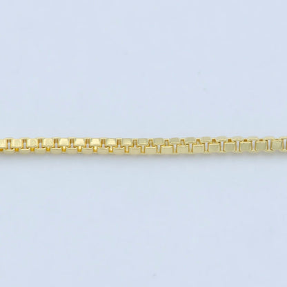 Fine Gold Box Chain 0.5mm BOX Chain - Dainty Box chain 17.5 inch Box Chain Necklace Jewelry Making Supply | WA-242 Clearance Pricing