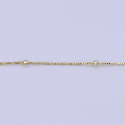 Fine Satellite Chain 18" Ready to Wear 14k Gold Filled Box Chain with Lobster Clasp, Simple Everyday Layering Necklace | WA-1108 Clearance Pricing