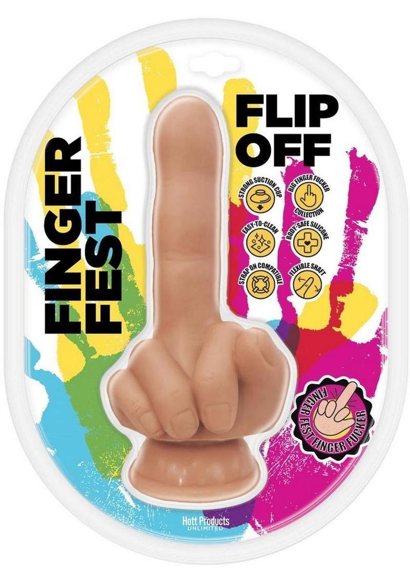 Finger Fest Flip Off Silicone Dildo