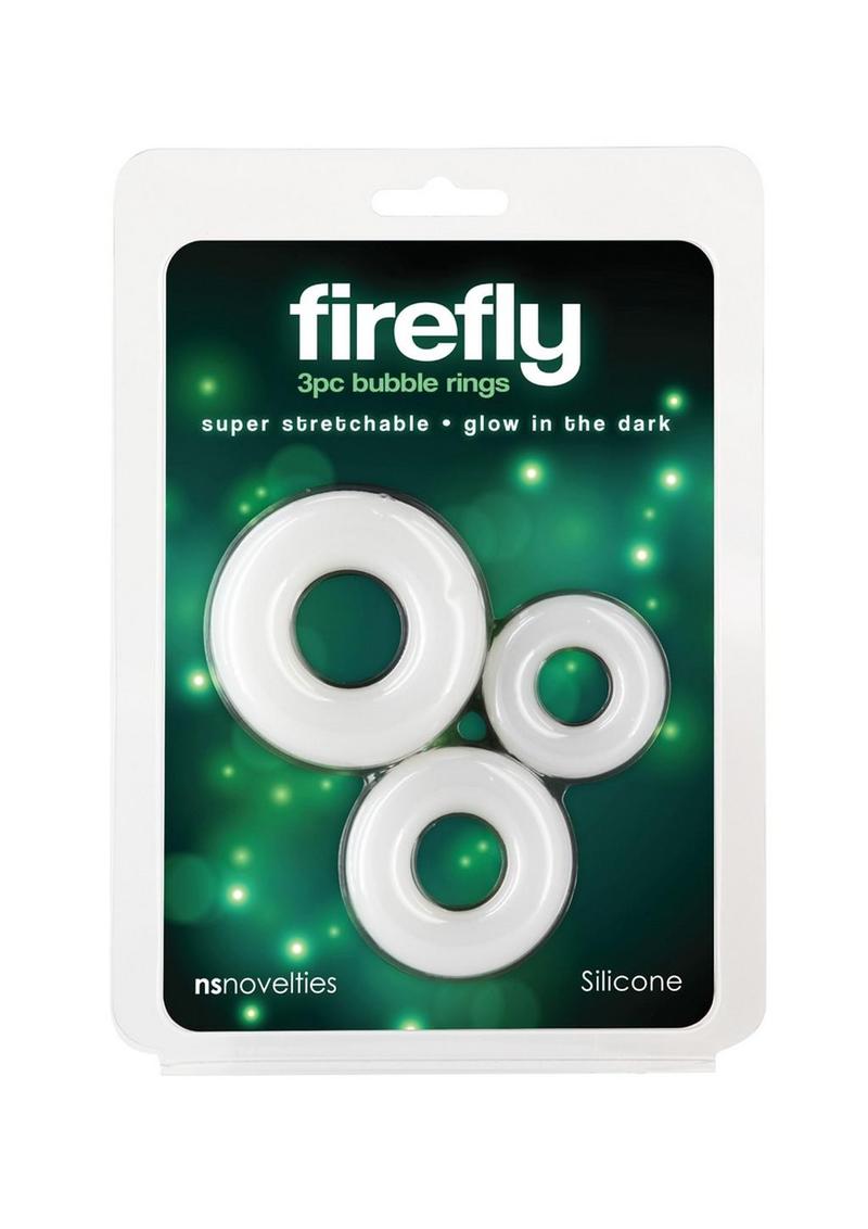 Firefly Glow in the Dark Bubble Rings Stretchable Silicone Cock Ring Set