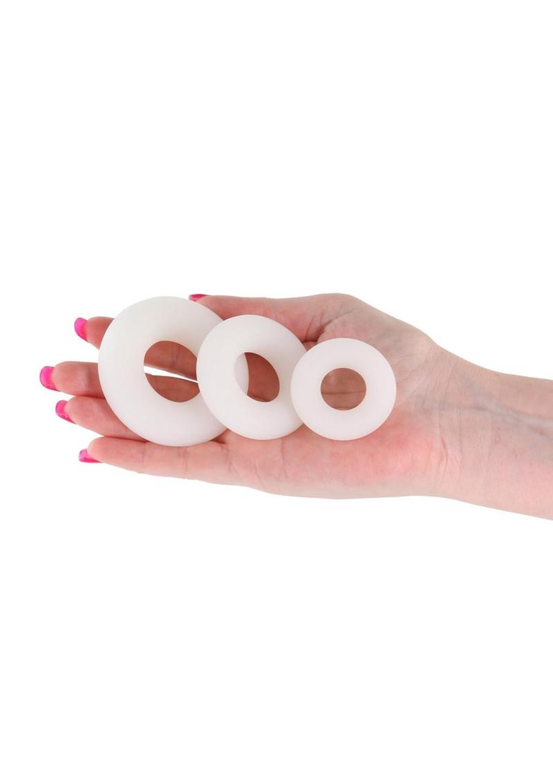 Firefly Glow in the Dark Bubble Rings Stretchable Silicone Cock Ring Set