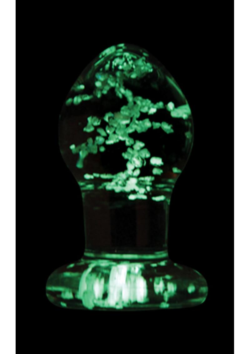 Firefly Glow in the Dark Glass Butt Plug