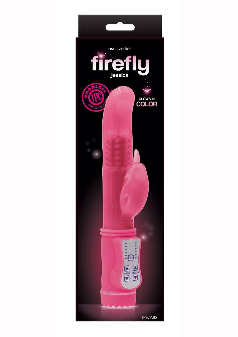 Firefly Jessica Glow In The Dark Thrusting &amp; Rotating Rabbit Vibrator