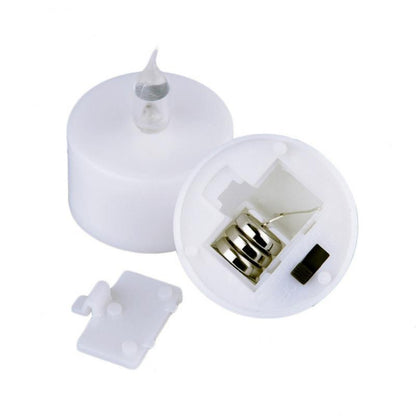 Flameless LED Tea Lights Candles Battery Powered Colorful Flickering Pillar Flickering Bright Tea lights Battery Operated/Powered Flameless Candles White Base Candles Tea light Romantic party Home Decor