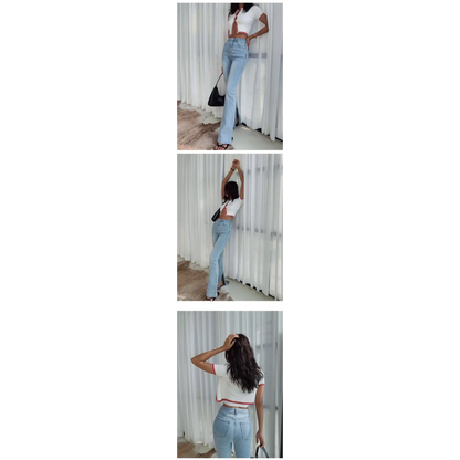 Flared High Waist Skinny Jeans