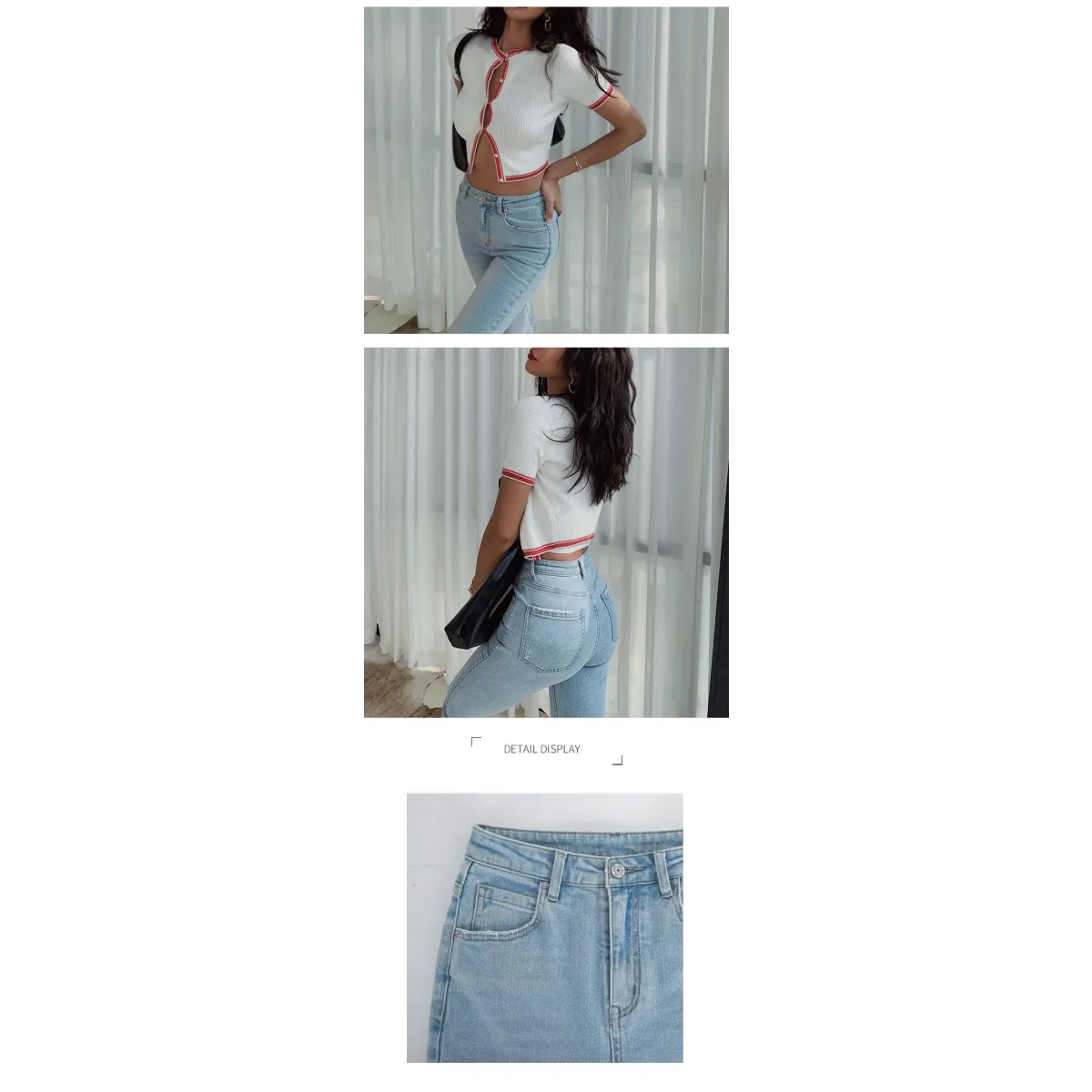 Flared High Waist Skinny Jeans