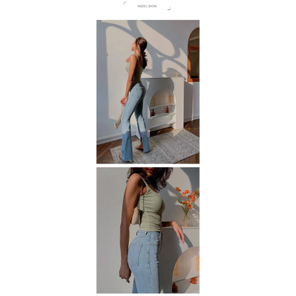 Flared High Waist Skinny Jeans