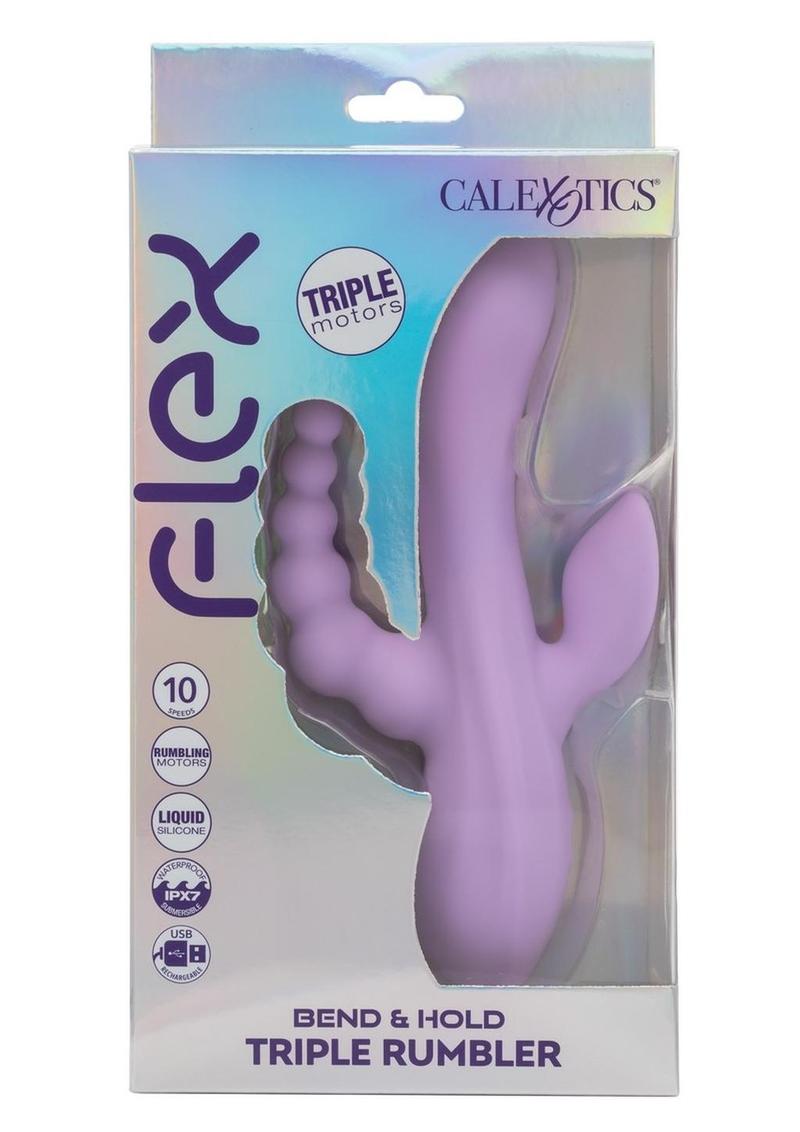 Flex Bend &amp; Hold Triple Rumbler Rechargeable Vibe