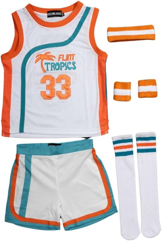 Flint Tropics Kids Unisex Basketball Halloween Cosplay Complete Set